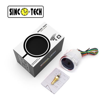 Tampilan 2 ”Oil Temp Gauge Meter Sinco Tech 6145T Pointer Auto Mobile Black Screen