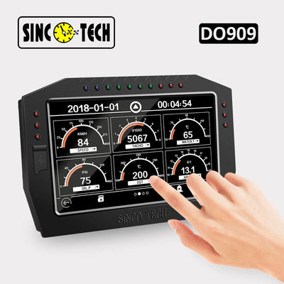 kualitas DO909 12v 7 Inch LCD 9VDC Pengukur Dasbor Balap Mobil pabrik